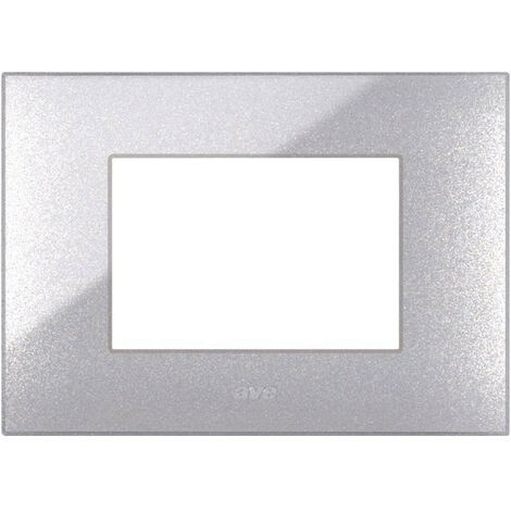 Placca Ave YOUNG44 colore grigio metallizzato 3 posti 44PJ03GM