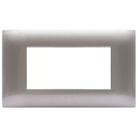Placca Ave YOUNG44 colore grigio metallizzato 4 posti 44PJ04GM