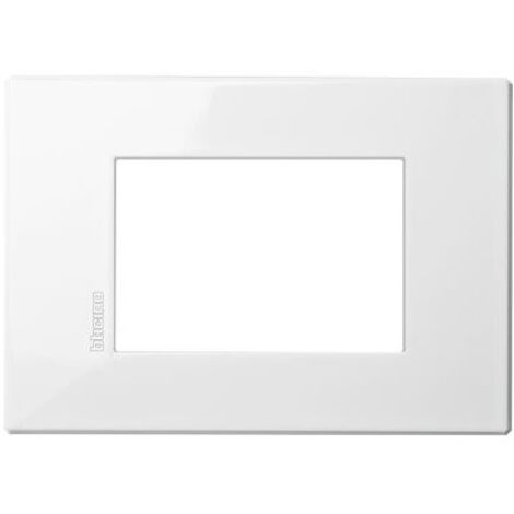Placca Axolute Air 3 Moduli Bianco Materiale Metallo
