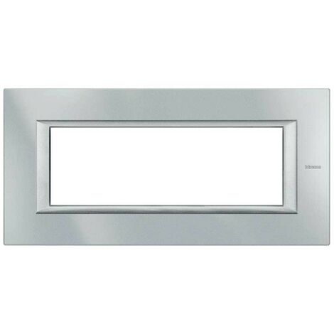 Placca Axolute Monochrome tech in Metallo 6 Moduli Bticino HA4806HC