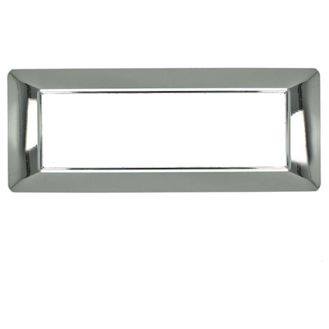 Placca Basic 3M 4M 7M Cromo Lucido Compatibile Vimar Plana 7 POSTI