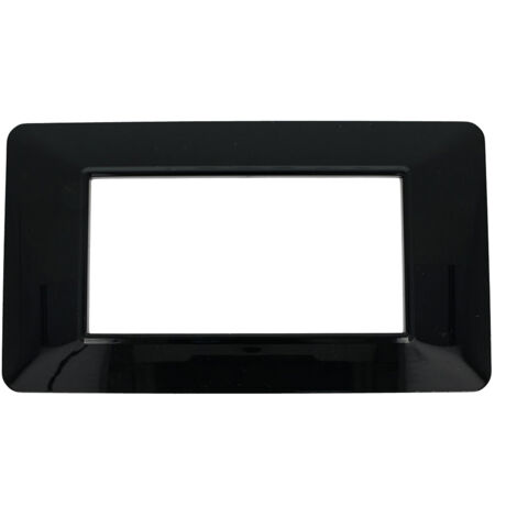 Placca Basic 3M 4M 7M Nera Compatibile Vimar Plana 4 POSTI
