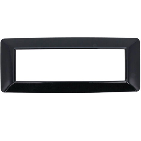 Placca Basic 3M 4M 7M Nera Compatibile Vimar Plana 7 POSTI
