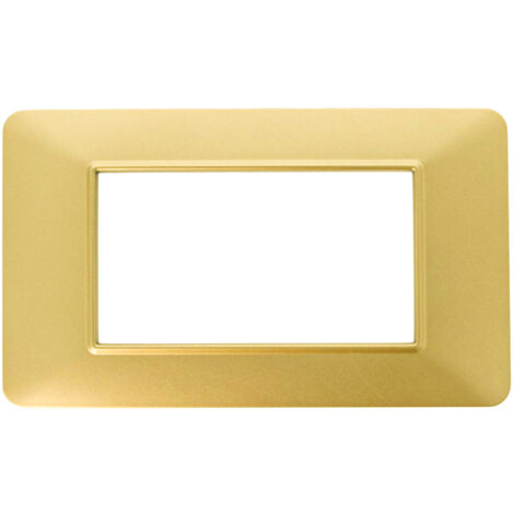 Placca Basic 3M 4M 7M Oro Compatibile Vimar Plana 4 POSTI