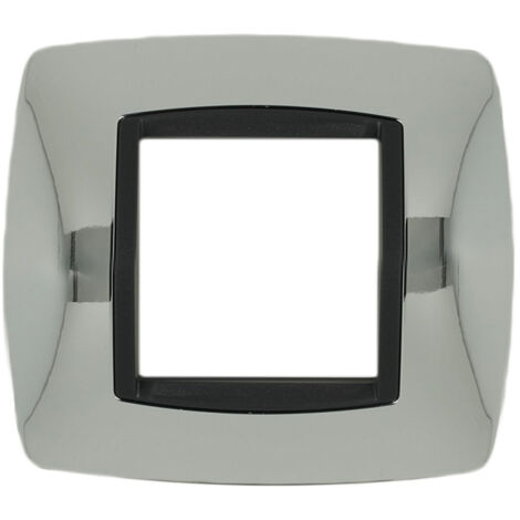 Placca Bombè Cromo Lucido 502 2M Compatibile Bticino Living International