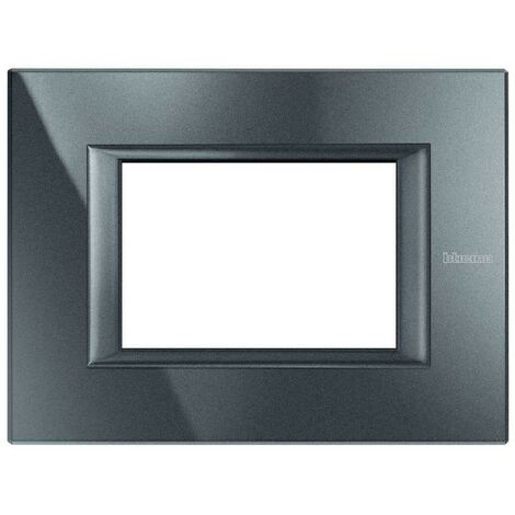 Placca Bticino Axolute 3 Moduli Antracite Monochrome HA4803HS