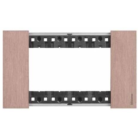 Placca Bticino Living Now 4 moduli colore Rame KA4804ZM
