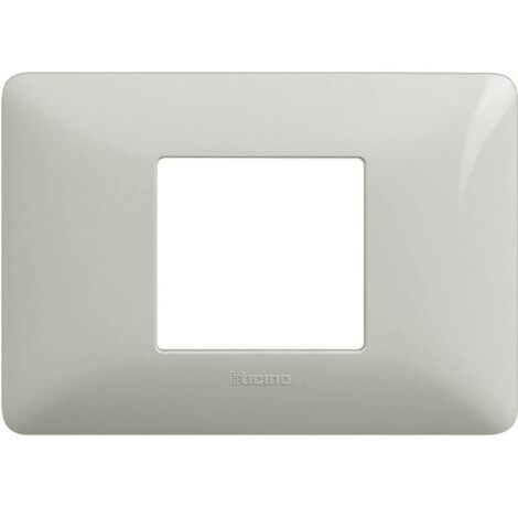 Placca Bticino Matix 2 moduli centrati bianco AM4819BBN