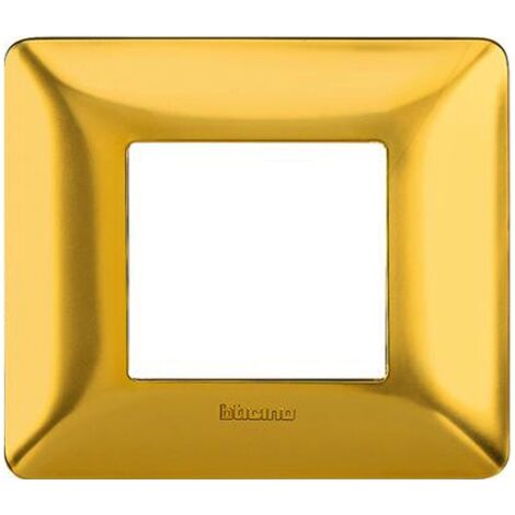 Placca Bticino Matix 2 moduli oro satinato AM4802GOS