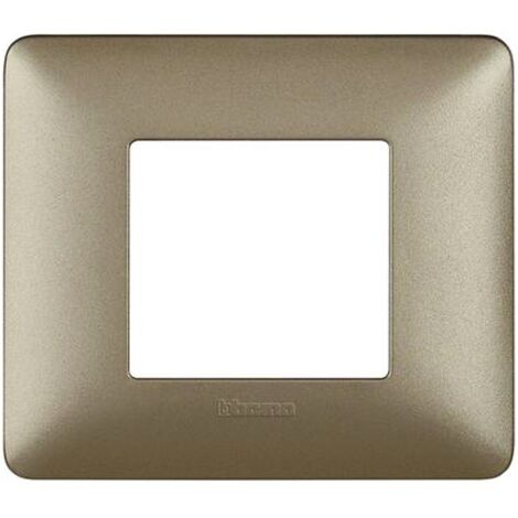 Placca Bticino Matix 2 moduli Titanium AM4802MTA