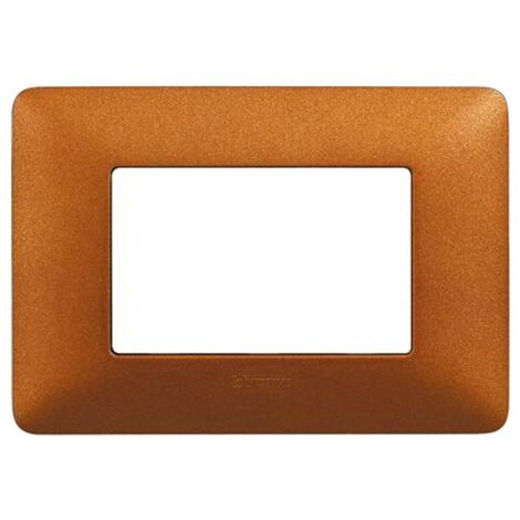 Placca Bticino Matix 3 moduli rosso terra AM4803TRT