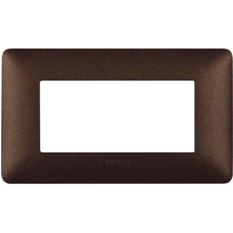 Placca Bticino Matix 4 moduli marrone caffè AM4804TGG