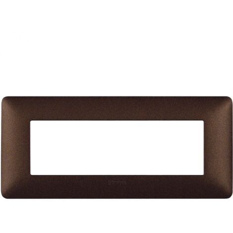 Placca Bticino Matix 6 moduli marrone caffè AM4806TGG