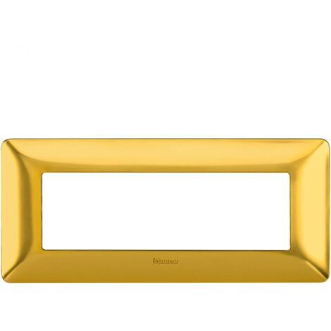 Placca Bticino Matix 6 moduli oro satinato AM4806GOS