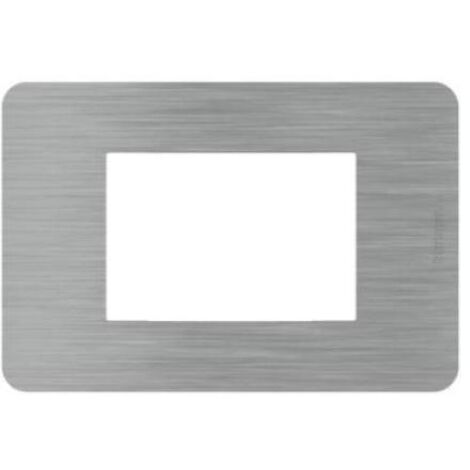 Placca bticino matixgo 3 moduli acciaio - ja4803es