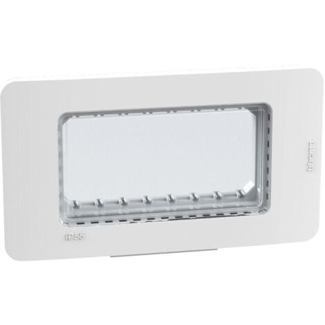 Placca bticino matixgo 4 moduli ip55 bianco - 28604w