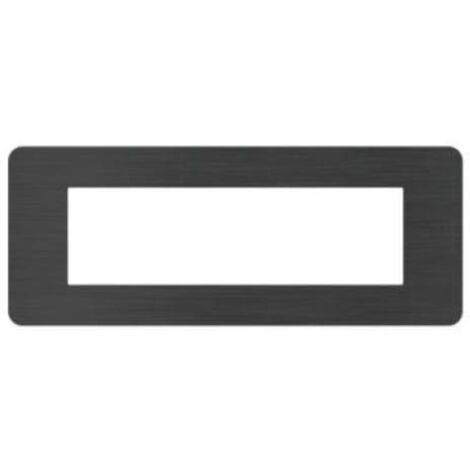 Placca bticino matixgo 7 moduli nero nichel - ja4807en