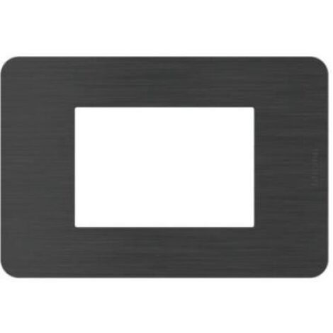 Placca Bticino MatixGO Effects 3 moduli Black Nick JA4803EN