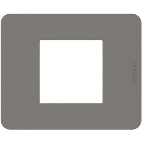 Placca Bticino MatixGO Tortora 2M JA4802TD