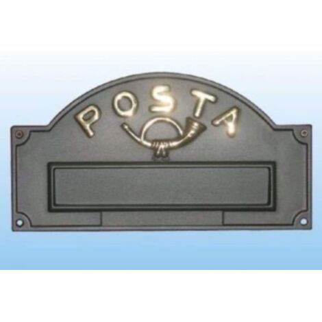 PLACCA BUCALETTERE POSTA ANTICA GHISA A3/GH