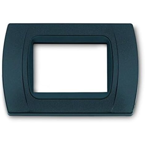 Placca cal multiplac 3 moduli senza adattatore antracite metallizzata - mp25