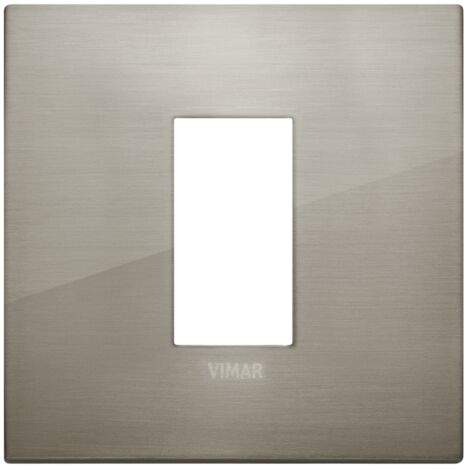 Placca Classic 1M acciaio spazzolato scatola rotonda Vimar Arkè 19641.08