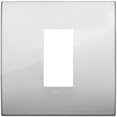 Placca Classic 1M argento scatola rotonda Vimar Arkè 19641.03