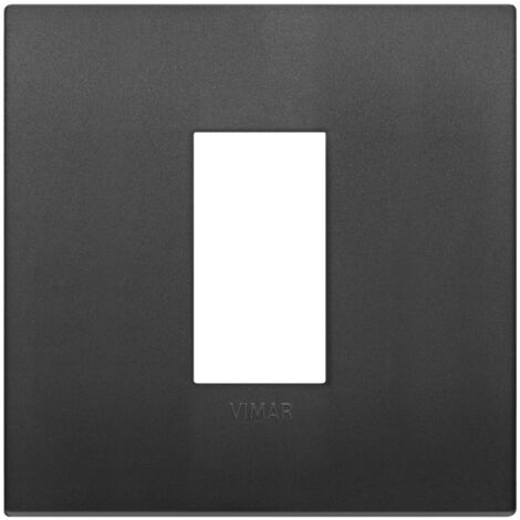 Placca Classic 1M nero scatola rotonda Vimar Arkè 19641.71