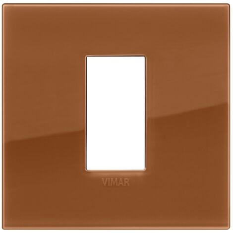 Placca Classic 1M Reflex caramel scatola rotonda Vimar Arkè 19641.62