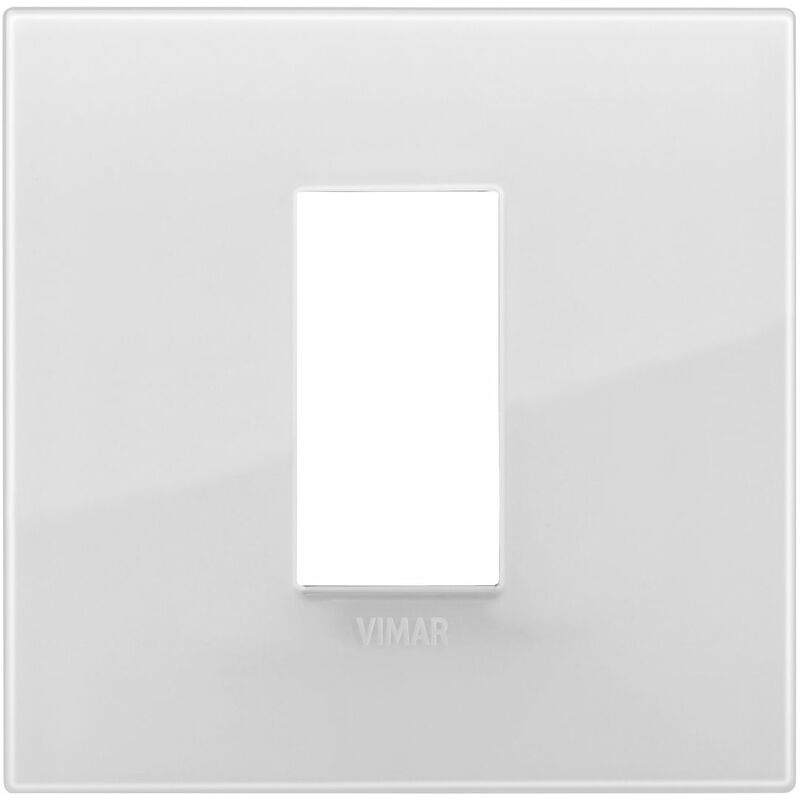Image of Vimar - Placca Classic 1M Reflex ghiaccio total look scatola rotonda Arkè 19641.B66