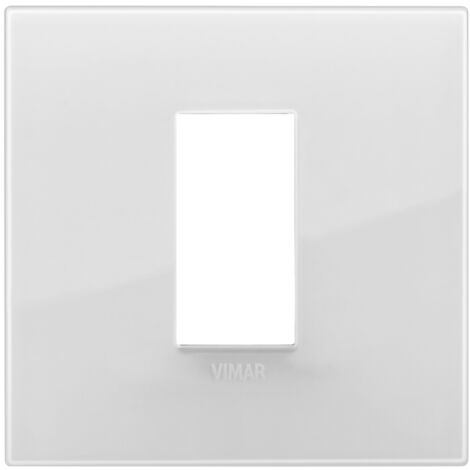 Placca Classic 1M Reflex ghiaccio total look scatola rotonda Vimar Arkè 19641.B66