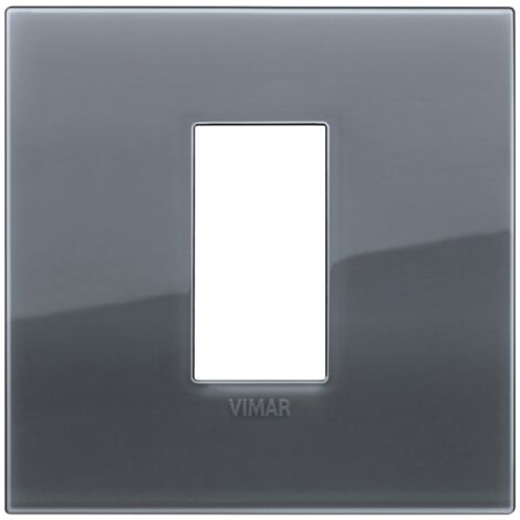 Placca Classic 1M Reflex grigio fumè scatola rotonda Vimar Arkè 19641.61
