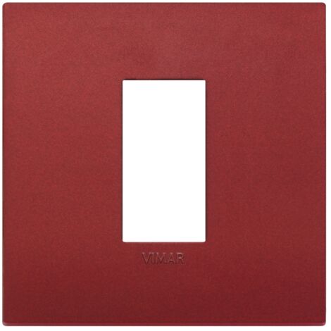 Placca Classic 1M rosso matt scatola rotonda Vimar Arkè 19641.75