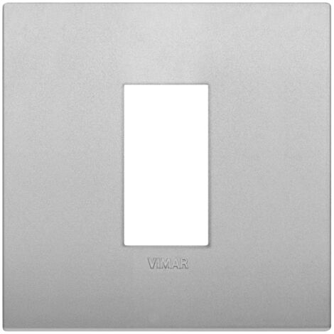 Placca Classic 1M silver matt scatola rotonda Vimar Arkè 19641.79