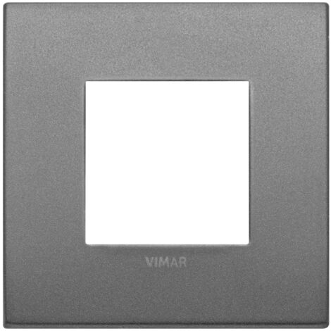 Placca Classic 2M ardesia matt scatola rotonda Vimar Arkè 19642.02
