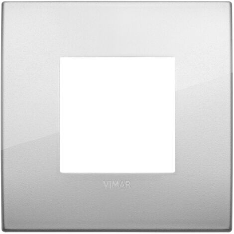 Placca Classic 2M argento scatola rotonda Vimar Arkè 19642.03