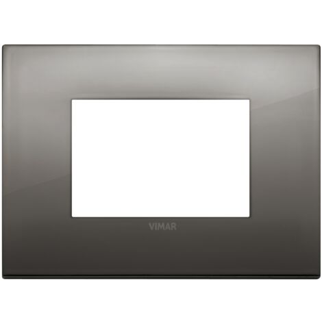 Placca Classic 2M centrali cromo nero Vimar Arkè 19652.09
