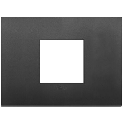 Placca Classic 2M centrali nero Vimar Arkè 19652.71
