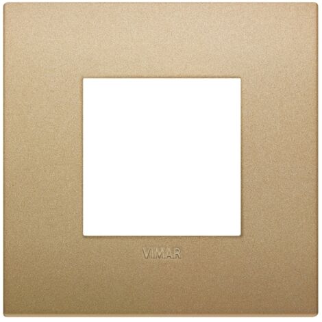 Placca Classic 2M oro matt scatola rotonda Vimar Arkè 19642.78