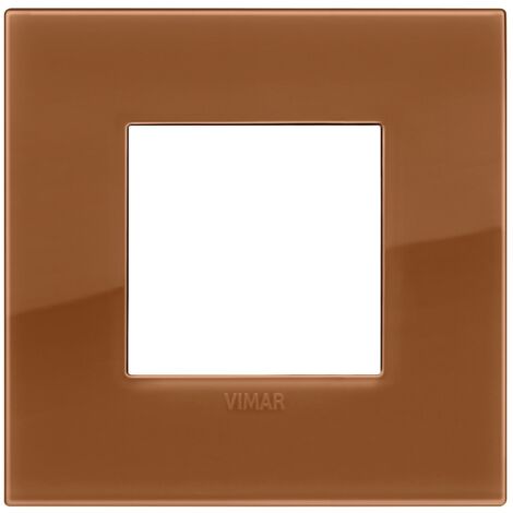 Placca Classic 2M Reflex caramel scatola rotonda Vimar Arkè 19642.62