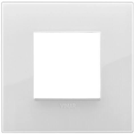 Placca Classic 2M Reflex ghiaccio total look scatola rotonda Vimar Arkè 19642.B66
