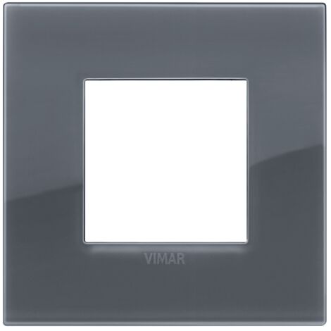Placca Classic 2M Reflex grigio fumè scatola rotonda Vimar Arkè 19642.61