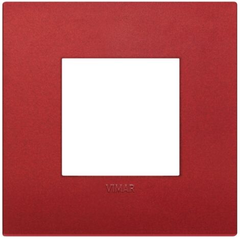 Placca Classic 2M rosso matt scatola rotonda Vimar Arkè 19642.75