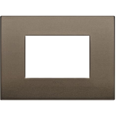 Placca Classic 3M bronzo scuro Vimar Arkè 19653.17