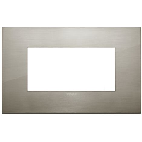 Placca Classic 4M acciaio spazzolato Vimar Arkè 19654.08