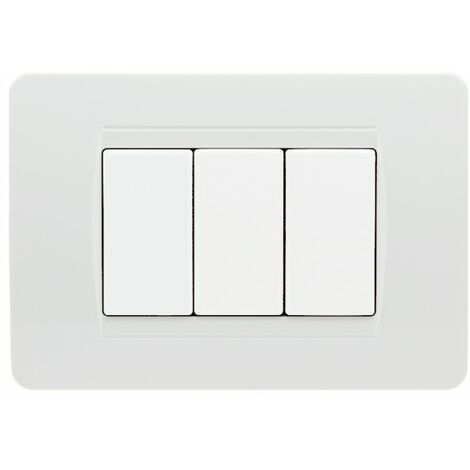 Placca Classic 503 3M Modulli tecnopolimero bianco Compatibile Bticino Matix SD68003