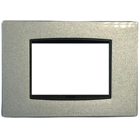 Placca classic a 3 moduli Argento metal Vimar Eikon 20653.10