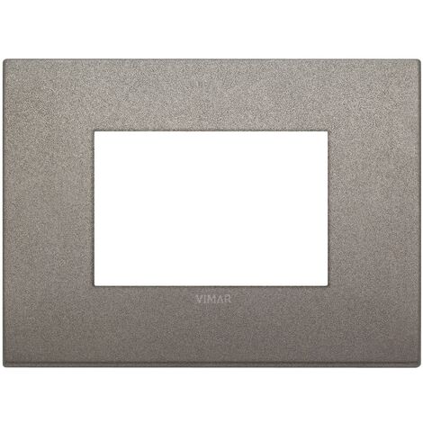 Placca Classic Vimar Arkè 3 moduli titanio codice 19653.04