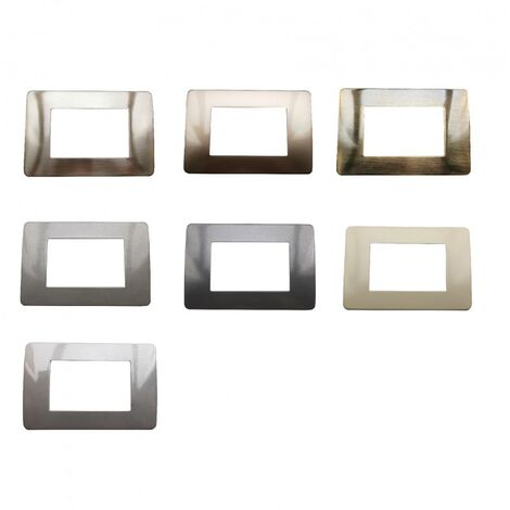 Placca Colore Nichel Compatibile Matix 3 4 6 Posti Moduli - 3 Posti