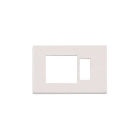 PLACCA COMBINATA FORO SCHUKO QUADRO + 1 POSTO VENUS- - mm.115x80h. - (1869.B) - 20 pezzi MARLANVIL